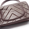 Secondhand Chanel Coco Handle Burgundy Leather Bag