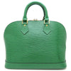 Secondhand Louis Vuitton Alma Green Leather Bag