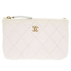 Secondhand Chanel Coco Mark White Leather Accessories