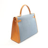 Secondhand Hermès Kelly 35 Blue Denim - Jeans Bag