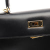 Secondhand Hermès Kelly 28 Black Leather Bag