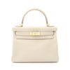Secondhand Hermès Kelly 28 White Leather Bag