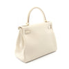 Secondhand Hermès Kelly 28 White Leather Bag