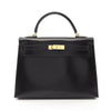 Secondhand Hermès Kelly 32 Black Leather Bag