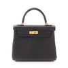 Secondhand Hermès Kelly 25 Black Leather Bag