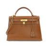 Secondhand Hermès Kelly 32 Brown Leather Bag
