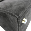 Secondhand Hermès Kelly 28 Black Suede Bag