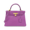 Secondhand Hermès Kelly 32 Purple Leather Bag