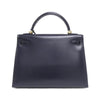 Secondhand Hermès Kelly 32 Blue Leather Bag