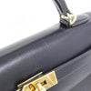 Secondhand Hermès Kelly 32 Blue Leather Bag