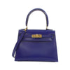 Secondhand Hermès Kelly Blue Leather Bag