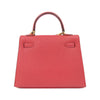 Secondhand Hermès Kelly Red Leather Bag