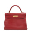 Secondhand Hermès Kelly 32 Red Leather Bag