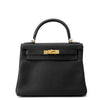Secondhand Hermès Kelly 28 Black Leather Bag