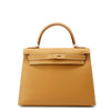 Secondhand Hermès Kelly 28 Camel Leather Bag