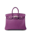 Secondhand Hermès Birkin 25 Purple Leather Bag