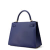 Secondhand Hermès Kelly 28 Blue Leather Bag