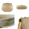 Secondhand Chanel Bubble Quilt Beige Leather Bag