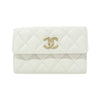 Secondhand Chanel Coco Mark White Leather Accessories