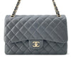 Secondhand Chanel Timeless Grey Leather Bag