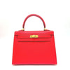Secondhand Hermès Kelly 25 Red Leather Bag