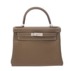 Secondhand Hermès Kelly 28 Grey Leather Bag