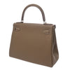 Secondhand Hermès Kelly 28 Grey Leather Bag
