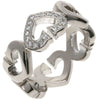 Secondhand Cartier C heart Silver White Gold Jewelry