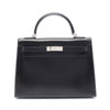 Secondhand Hermès Kelly 32 Black Pony-Style Calfskin Bag