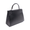 Secondhand Hermès Kelly 32 Black Pony-Style Calfskin Bag