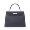 Secondhand Hermès Kelly 28 Navy Leather Bag