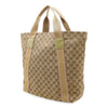 Secondhand Gucci GG canvas Beige Canvas, Leather Bag