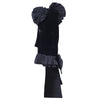 Secondhand Yves Saint laurent Black Velvet Dress with Ruffle Shoulders and High-Low Skirt - '80s