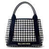 Secondhand Balenciaga Navy Cabas Black Canvas, Leather Bag