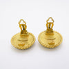 Secondhand Chanel Coco Mark Brown Gold Plated Jewelry