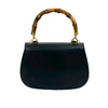 Secondhand Gucci Bamboo Navy Leather Bag