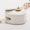 Chanel CC in Love Heart Chain Necklace Zip Coin Purse Quilted Lambskin