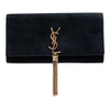 Secondhand Saint Laurent Suede Monogram Kate Tassel Clutch