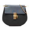 Chloé Small Bicolor Smooth and Grained Calfskin Drew Crossbody Secondhand