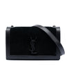 Secondhand Saint Laurent Suede Monogram Book Bag