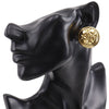 Secondhand Chanel CC Gold Plated Quilted Round Clip On Earrings
