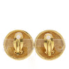Secondhand Chanel CC Gold Plated Quilted Round Clip On Earrings