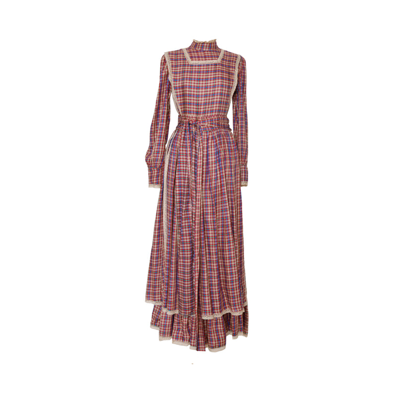 Secondhand Fiorucci Checkered Prairie Dress Set