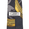 Gianni Versace Dark Grey Printed Silk Tie - '90s Second hand