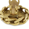 Chanel CC Gold Plated Strass Round Clip On Earrings Secondhand