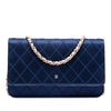 Chanel CC Satin Diamond Stitch Wallet On Chain Secondhand