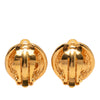 Chanel Gold Plated 31 Rue Cambon Round Clip on Earrings Secondhand