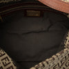 Fendi Zucchino Canvas Double Flap Shoulder Bag Secondhand