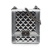 Chanel Quilted Metallic Calfskin North South Boy Flap Secondhand