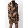 Moschino Brown Floral Pattern Wool Suit - '90s Second hand